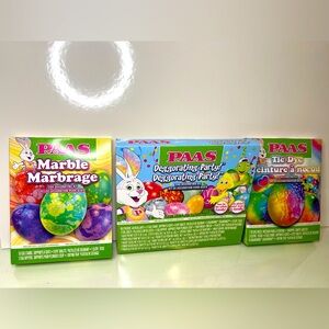New Easter Egg Decorating Kits Marble Tie Dye Kits Set Of 3 Stickers Dyes NEW